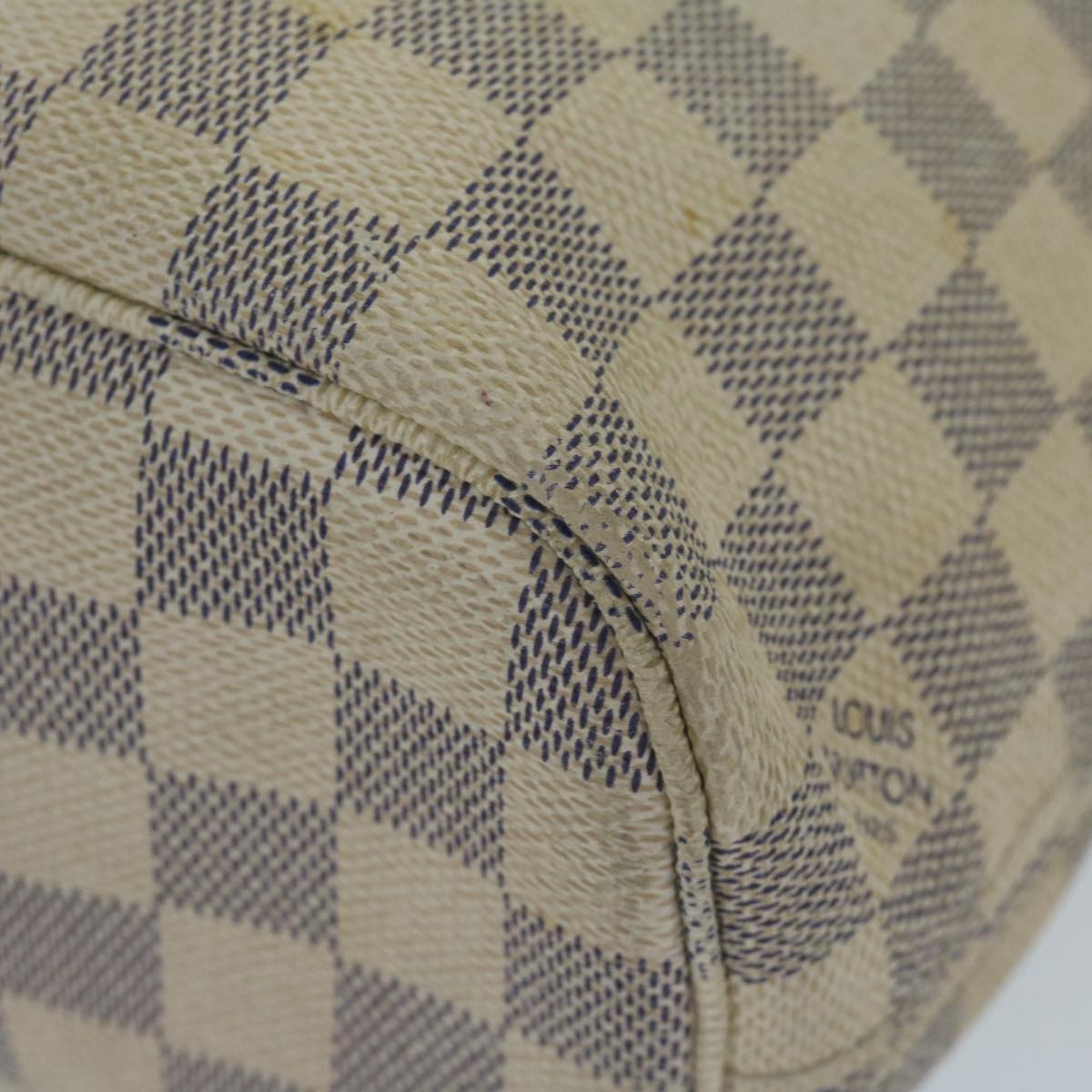 LOUIS VUITTON Damier Azur Neverfull PM Tote Bag N41362 LV Auth 63728