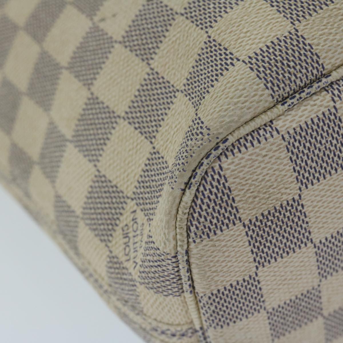 LOUIS VUITTON Damier Azur Neverfull PM Tote Bag N41362 LV Auth 63728