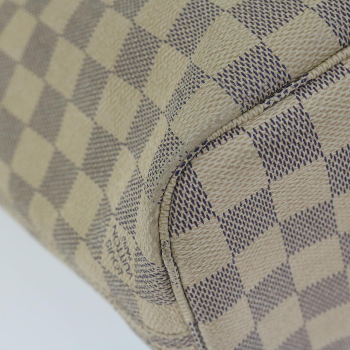 LOUIS VUITTON Damier Azur Neverfull PM Tote Bag N41362 LV Auth 63728