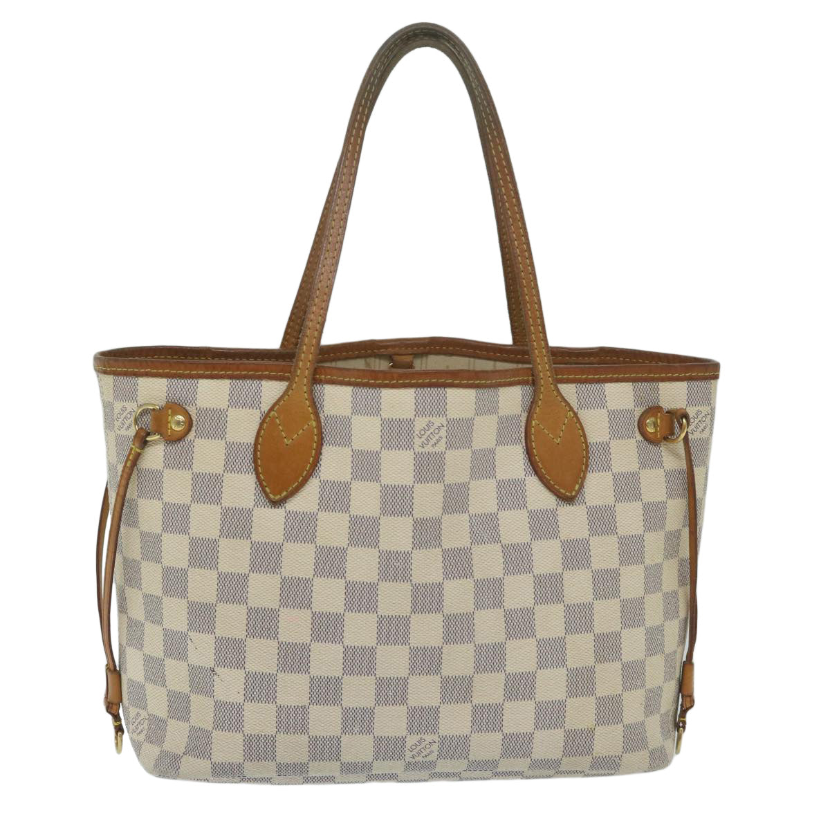 LOUIS VUITTON Damier Azur Neverfull PM Tote Bag N41362 LV Auth 63728