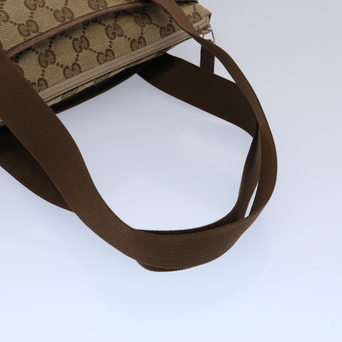 GUCCI GG Canvas Tote Bag Beige Auth 63805