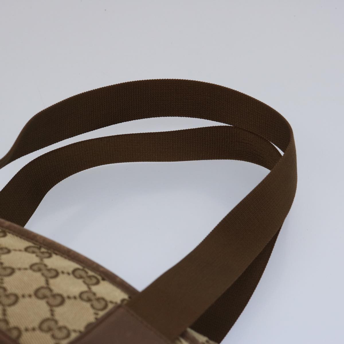 GUCCI GG Canvas Tote Bag Beige Auth 63805