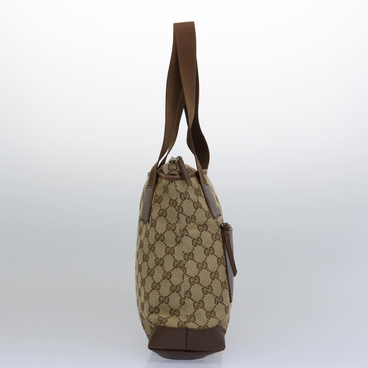 GUCCI GG Canvas Tote Bag Beige Auth 63805