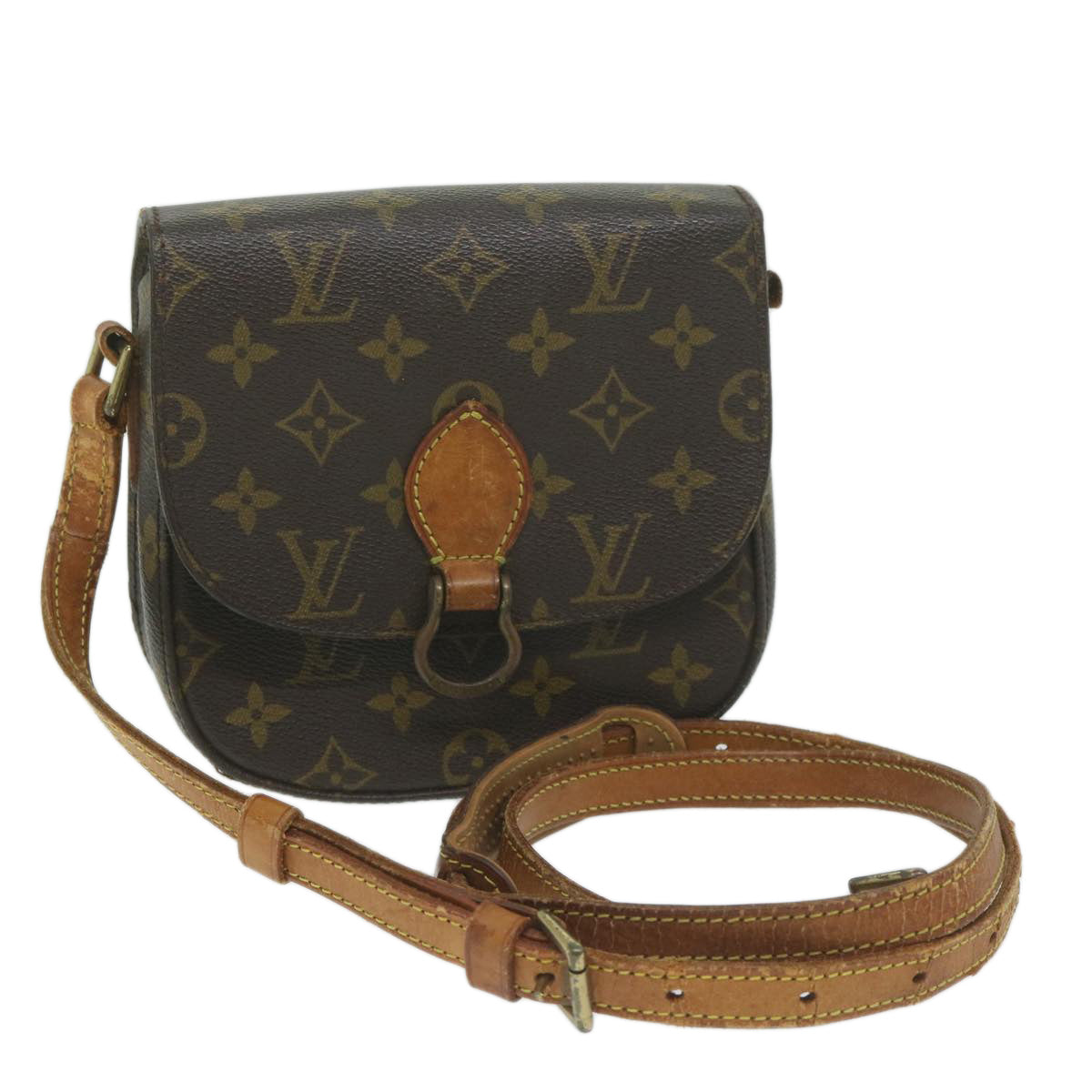 LOUIS VUITTON Monogram Saint Cloud PM Shoulder Bag M51244 LV Auth 63838