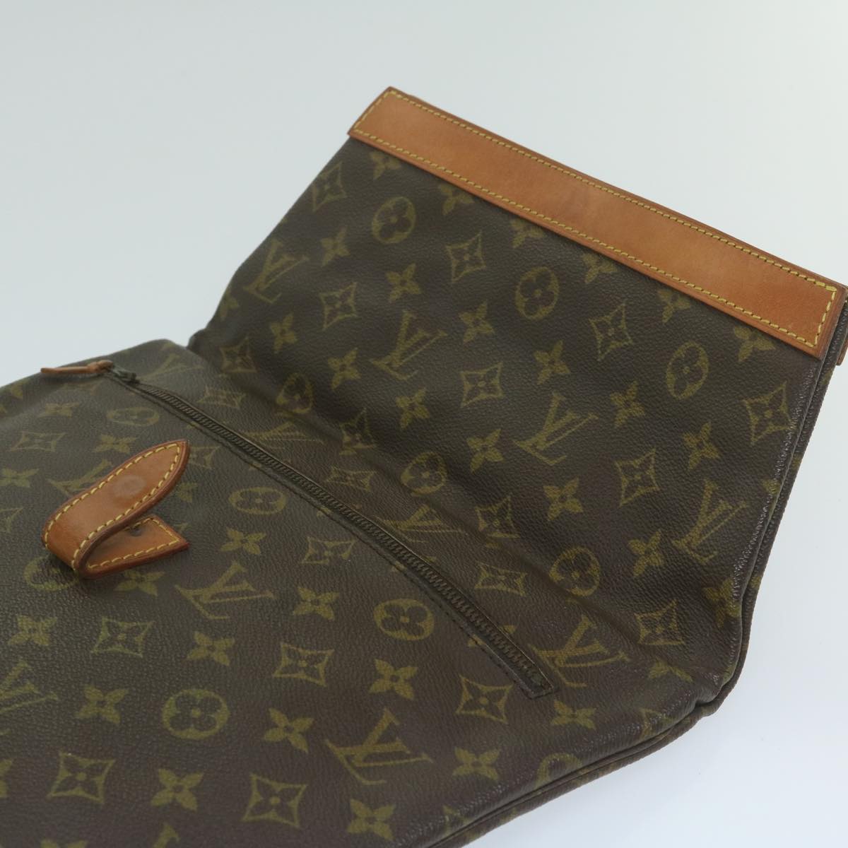 LOUIS VUITTON Monogram Pochette Priant Clutch Bag M51805 LV Auth 63877
