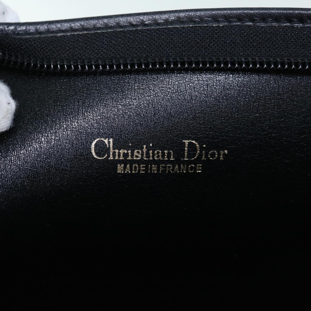 Christian Dior Trotter Canvas Clutch Bag Black Auth 63884