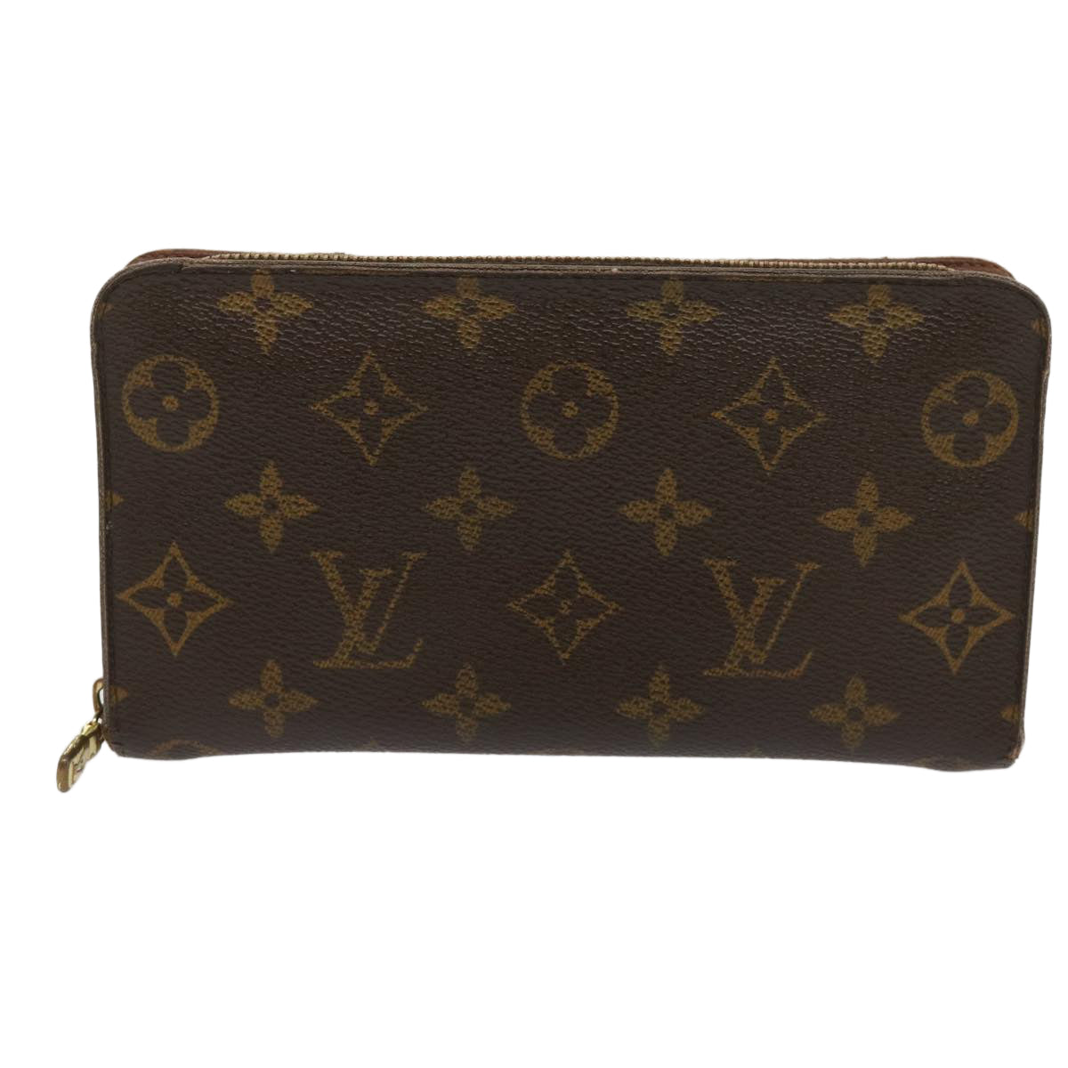 LOUIS VUITTON Monogram Porte Monnaie Zip Long Wallet M61727 LV Auth 63890