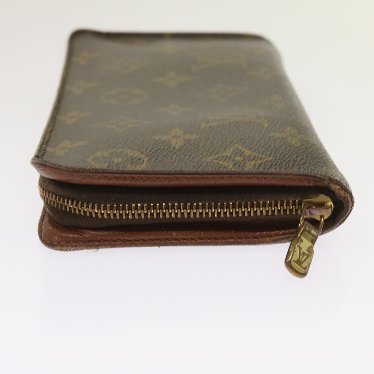 LOUIS VUITTON Monogram Porte Monnaie Zip Long Wallet M61727 LV Auth 63890