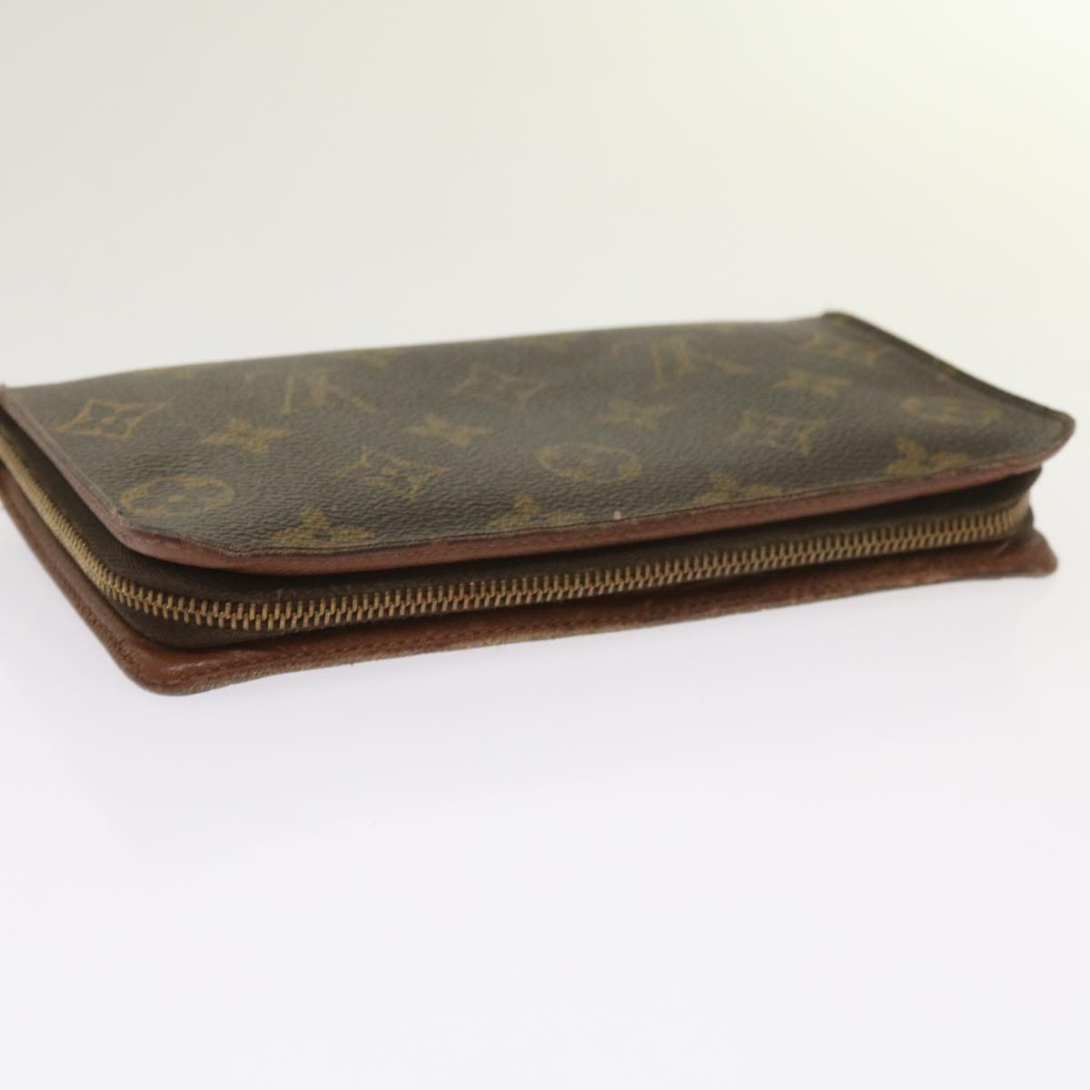 LOUIS VUITTON Monogram Porte Monnaie Zip Long Wallet M61727 LV Auth 63890