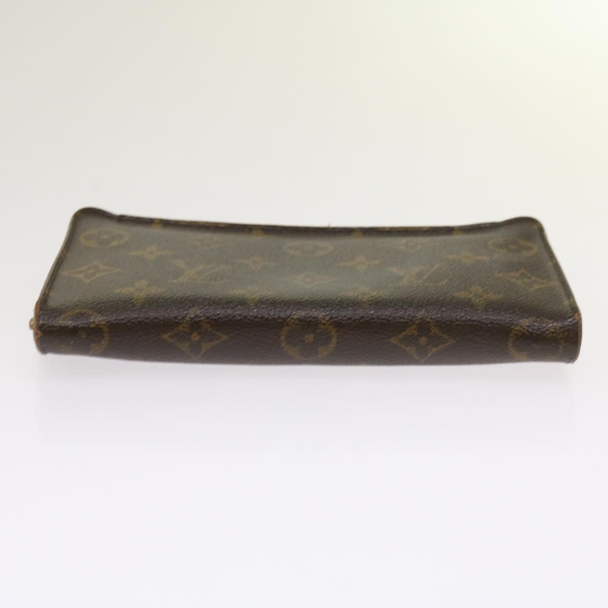 LOUIS VUITTON Monogram Porte Monnaie Zip Long Wallet M61727 LV Auth 63890