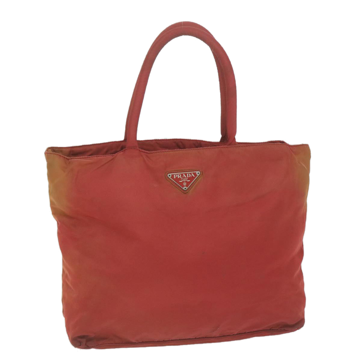 PRADA Hand Bag Nylon Red Auth 63900