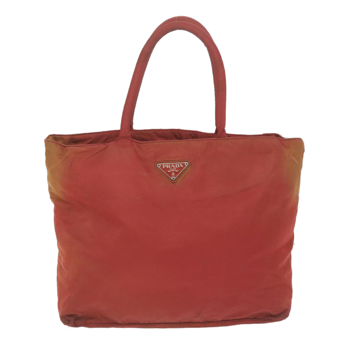 PRADA Hand Bag Nylon Red Auth 63900