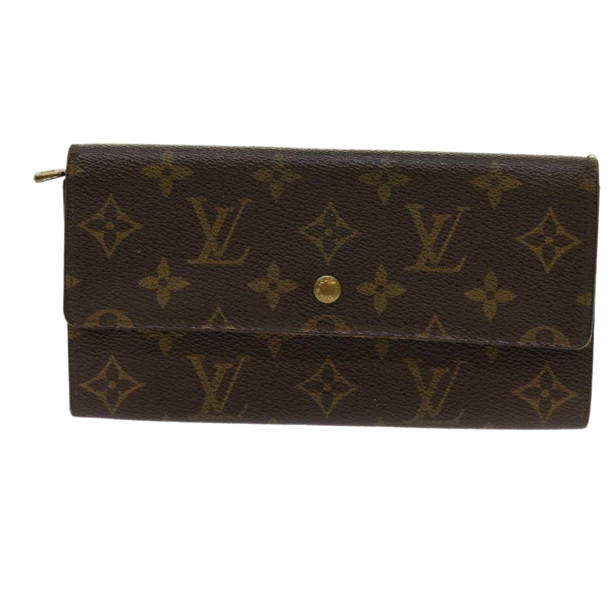 LOUIS VUITTON Monogram Pochette Porte Monnaie Credit Wallet M61725 Auth 63912