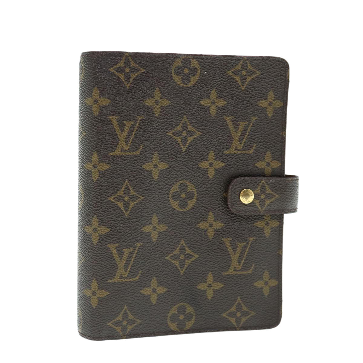 LOUIS VUITTON Monogram Agenda MM Day Planner Cover R20105 LV Auth 63913