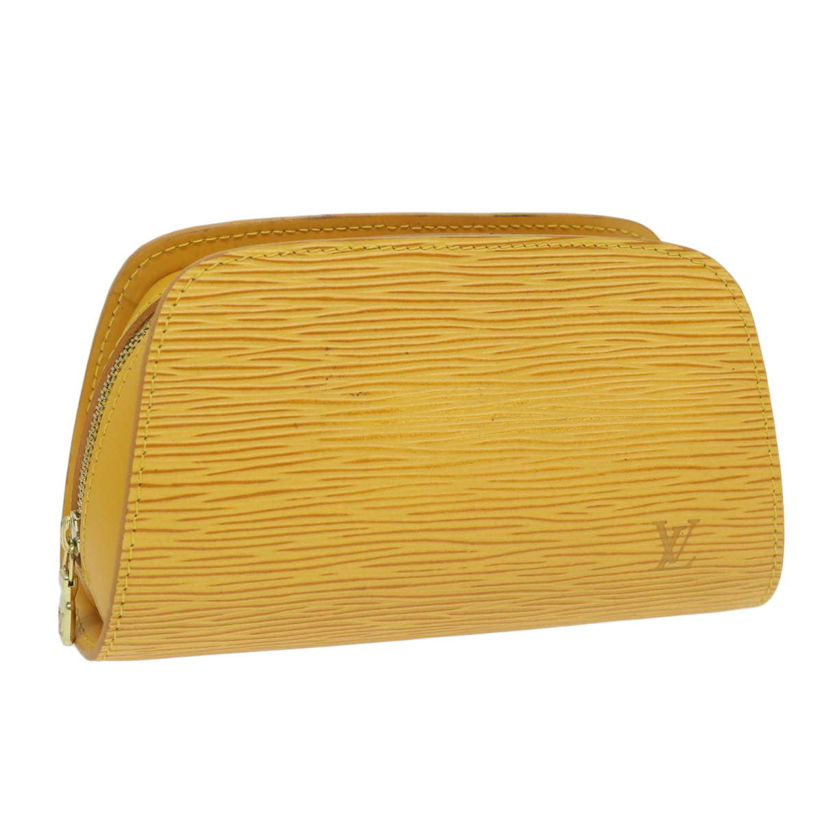 LOUIS VUITTON Epi Dauphine PM Pouch Yellow M48449 LV Auth 63917