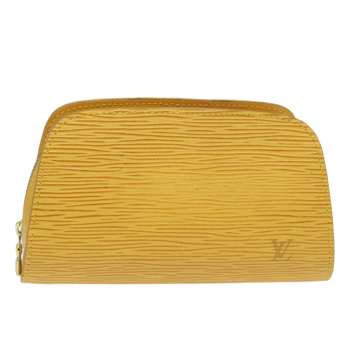 LOUIS VUITTON Epi Dauphine PM Pouch Yellow M48449 LV Auth 63917