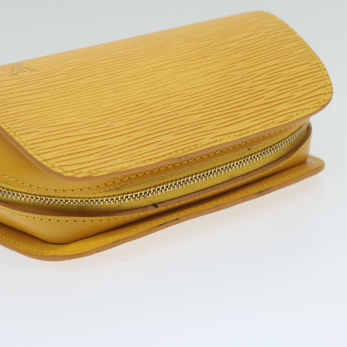 LOUIS VUITTON Epi Dauphine PM Pouch Yellow M48449 LV Auth 63917