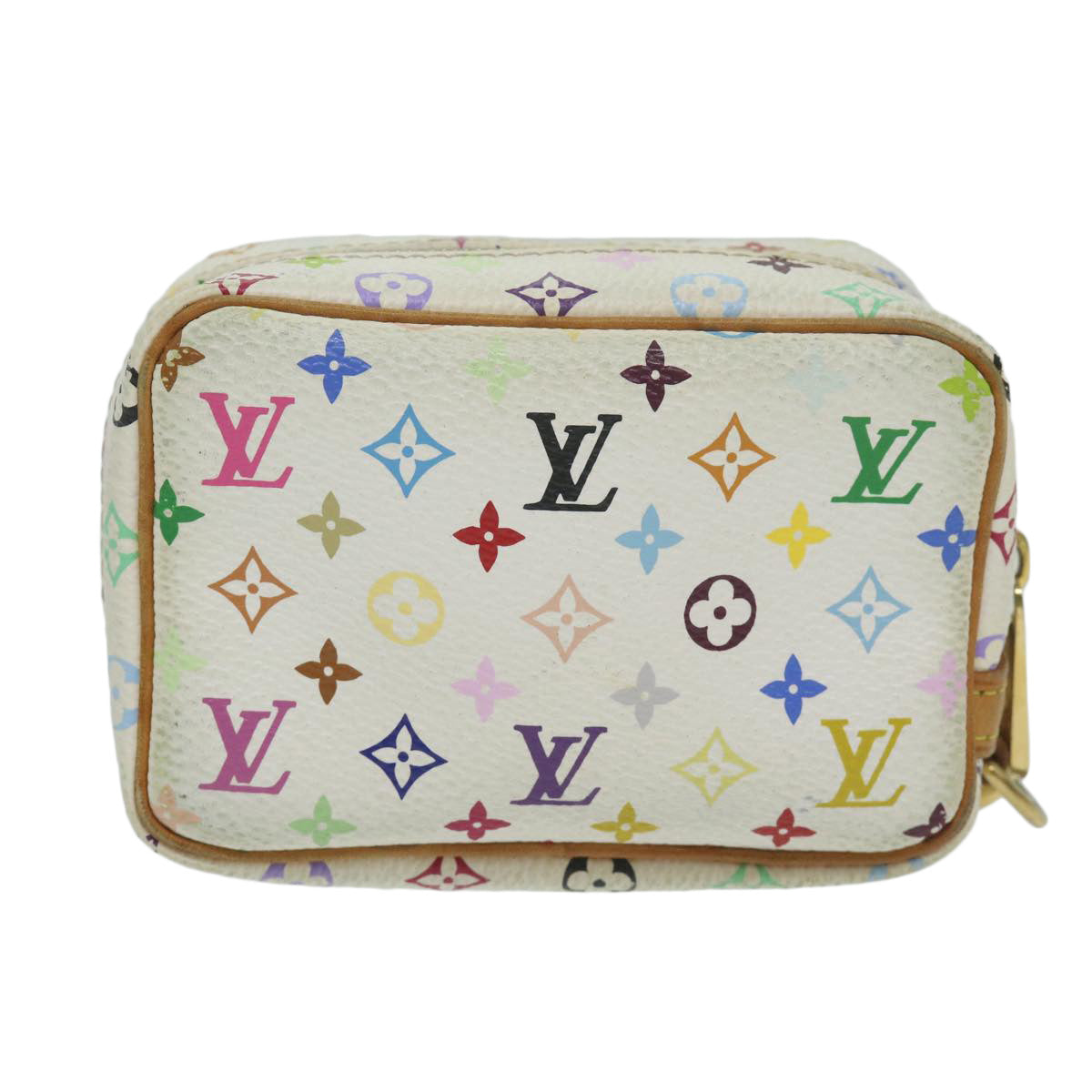 LOUIS VUITTON Monogram Multicolor Trousse Wapity Pouch White M58033 Auth 63918