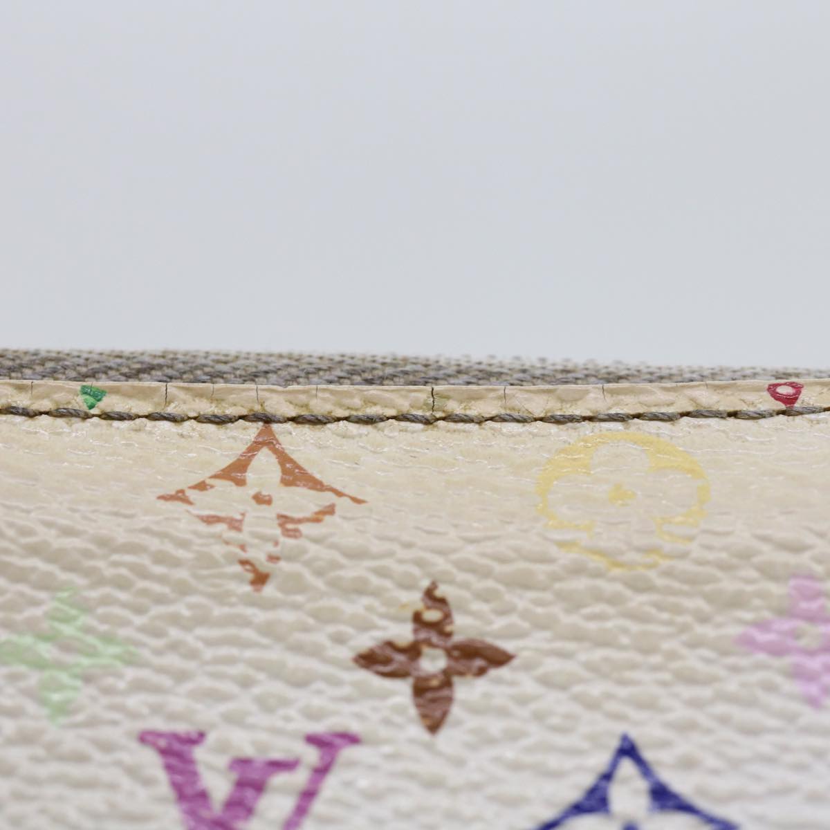 LOUIS VUITTON Monogram Multicolor Zippy Coin Purse White M66548 LV Auth 63920