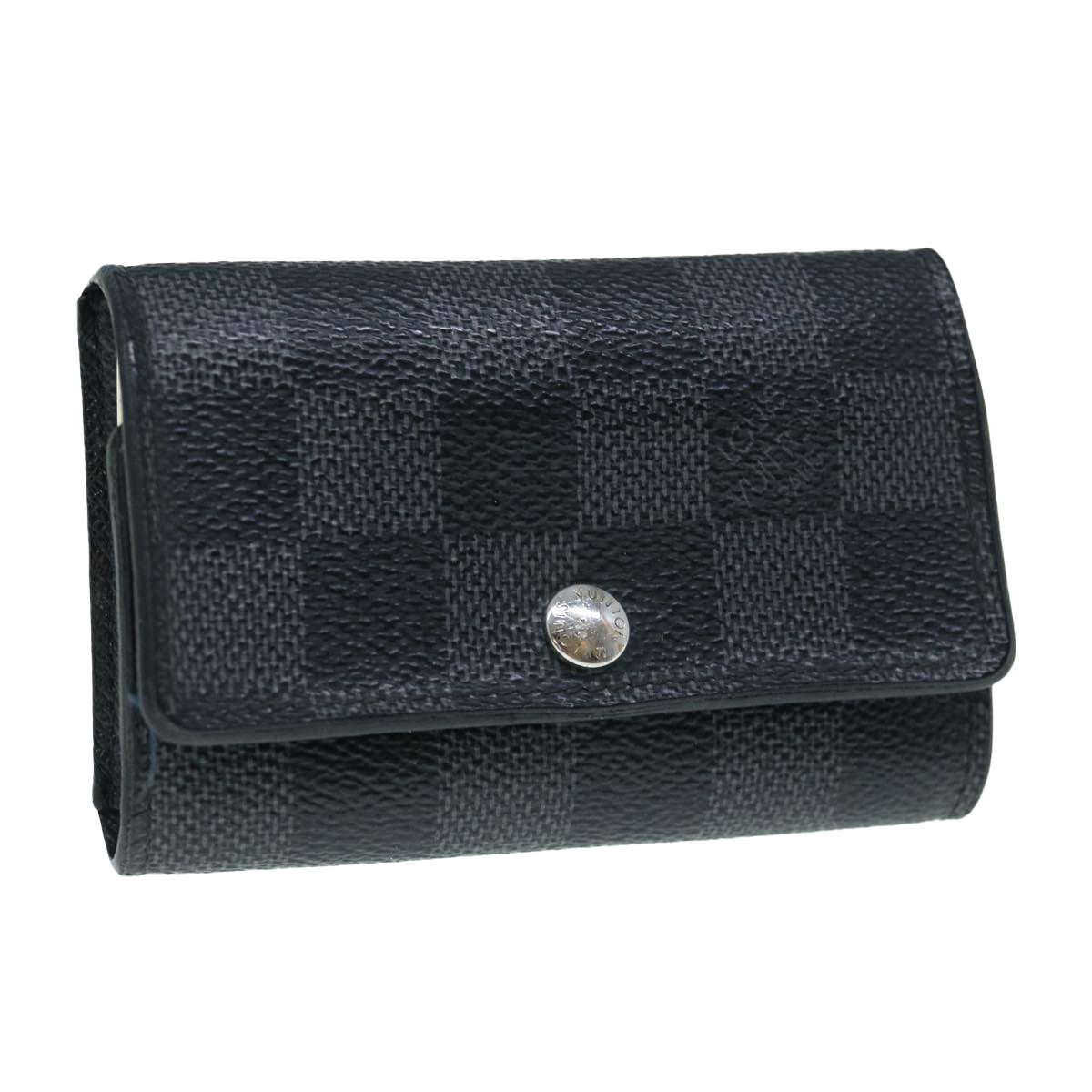 LOUIS VUITTON Damier Graphite Multi Cles 6 Key Case N62662 LV Auth 63921