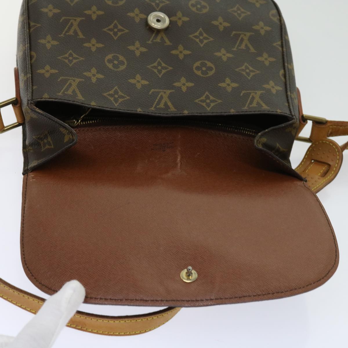 LOUIS VUITTON Monogram Saint Cloud GM Shoulder Bag M51242 LV Auth 63939