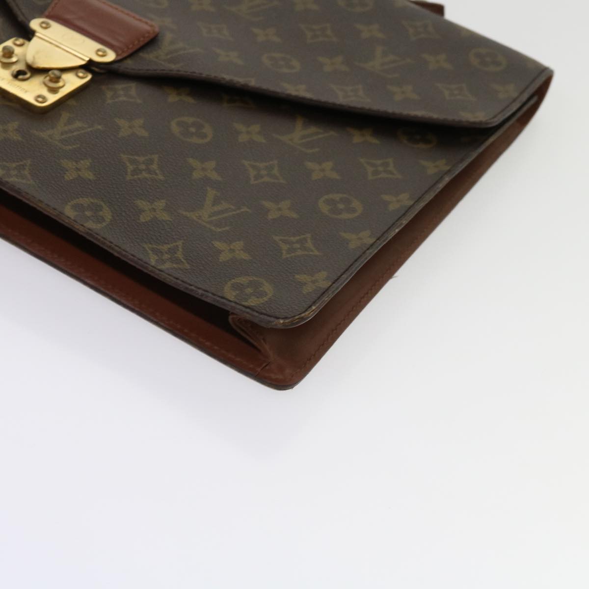 LOUIS VUITTON Monogram Porte Documents Bandouliere Bag M53338 LV Auth 63953