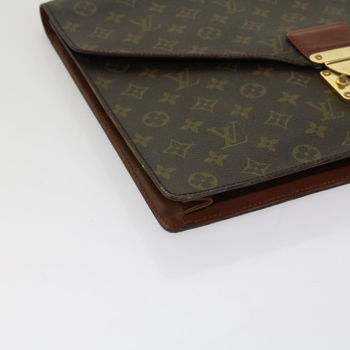 LOUIS VUITTON Monogram Porte Documents Bandouliere Bag M53338 LV Auth 63953