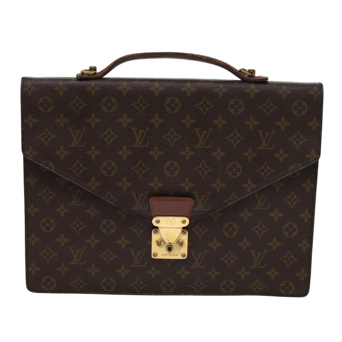 LOUIS VUITTON Monogram Porte Documents Bandouliere Bag M53338 LV Auth 63953