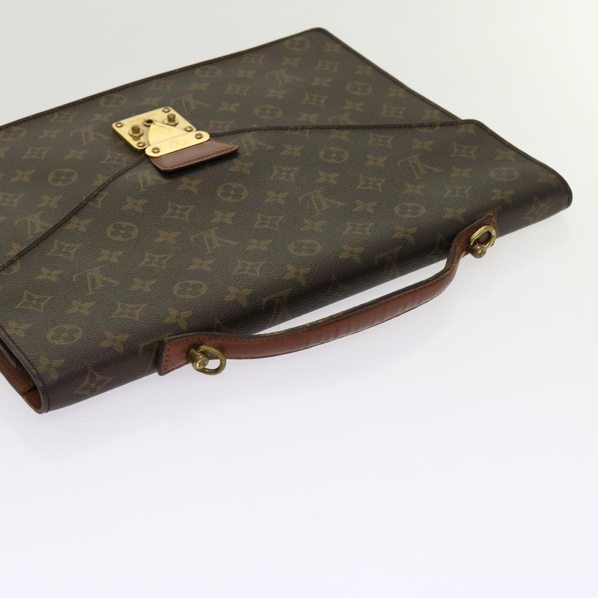 LOUIS VUITTON Monogram Porte Documents Bandouliere Bag M53338 LV Auth 63953