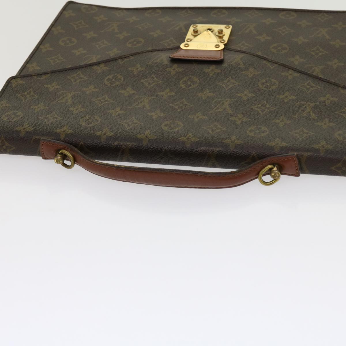 LOUIS VUITTON Monogram Porte Documents Bandouliere Bag M53338 LV Auth 63953