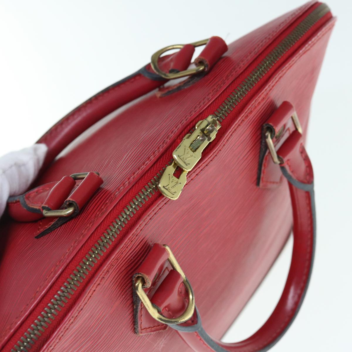 LOUIS VUITTON Epi Alma Hand Bag Castilian Red M52147 LV Auth 63961