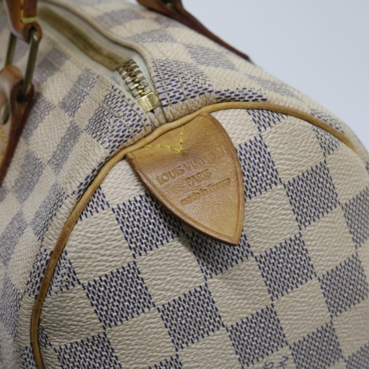 LOUIS VUITTON Damier Azur Speedy 25 Hand Bag N41534 LV Auth 63969