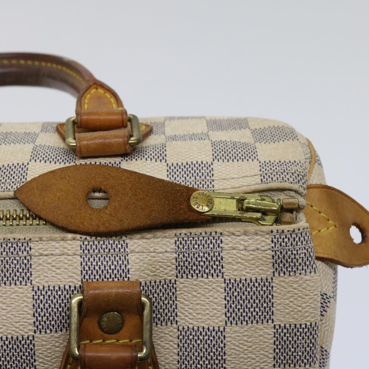 LOUIS VUITTON Damier Azur Speedy 25 Hand Bag N41534 LV Auth 63969