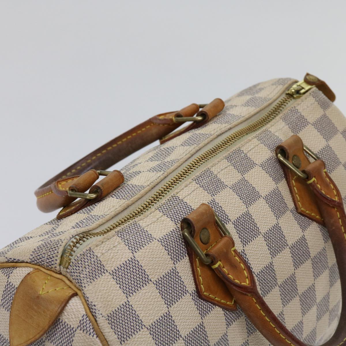 LOUIS VUITTON Damier Azur Speedy 25 Hand Bag N41534 LV Auth 63969