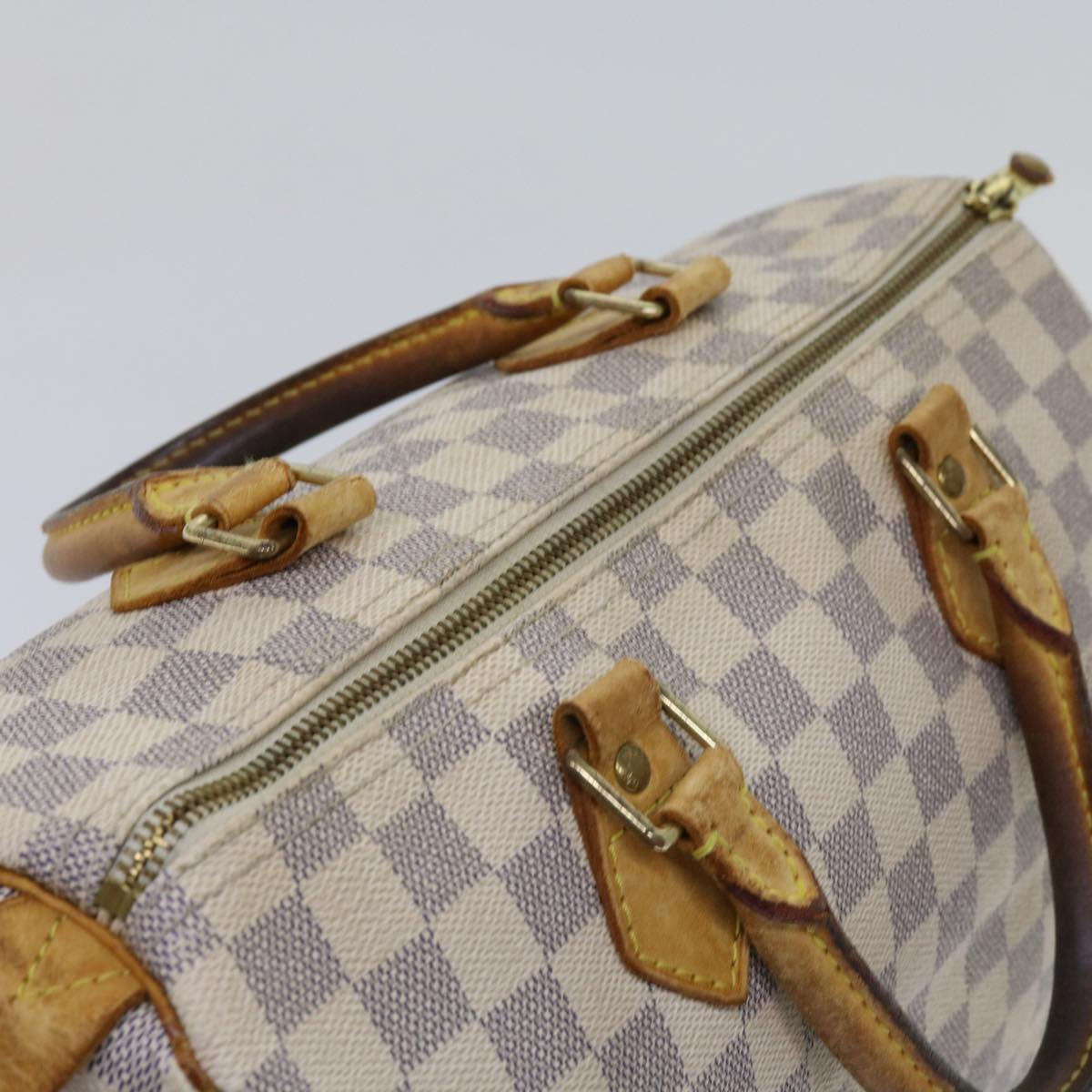 LOUIS VUITTON Damier Azur Speedy 30 Hand Bag N41533 LV Auth 63970