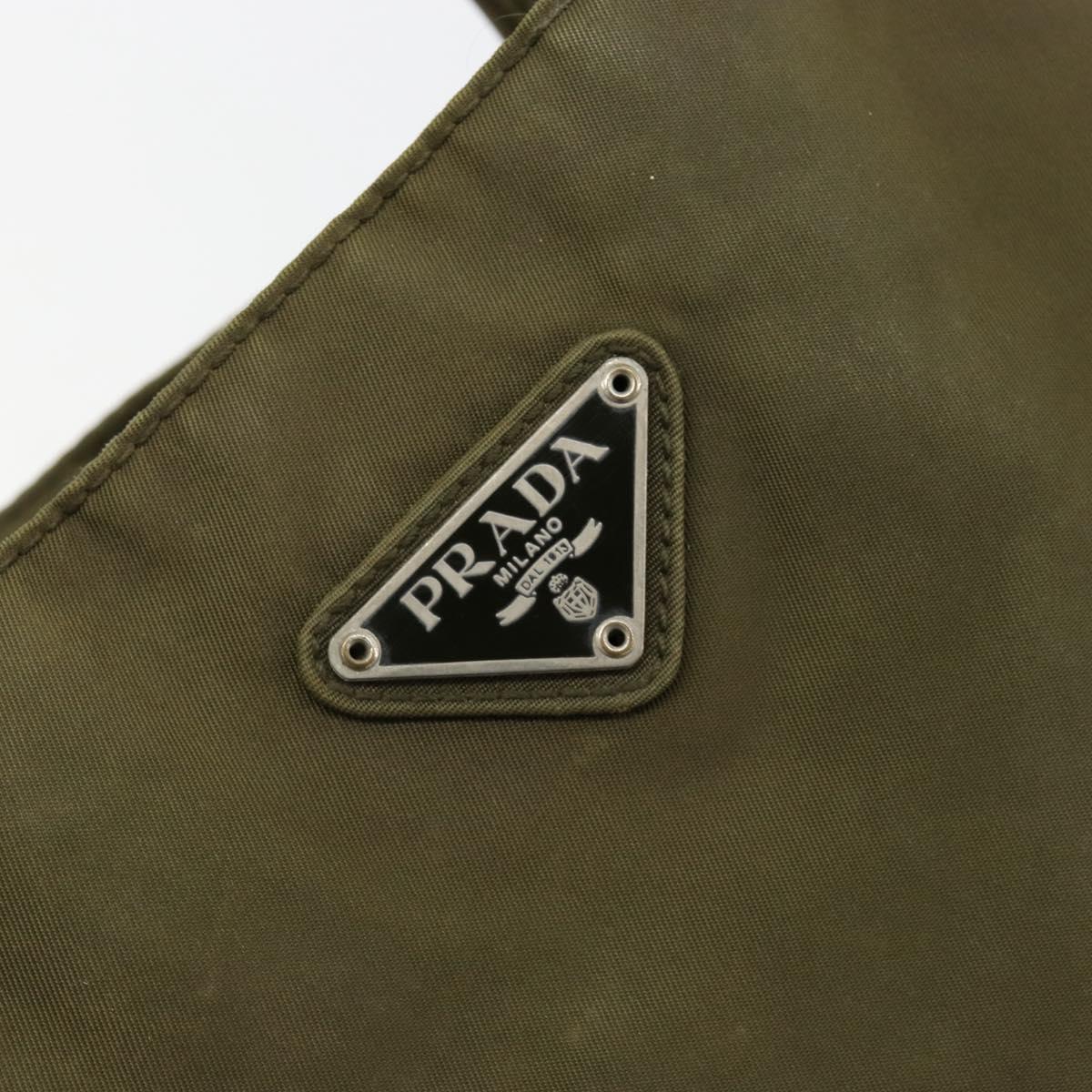 PRADA Tote Bag Nylon Khaki Auth 63975