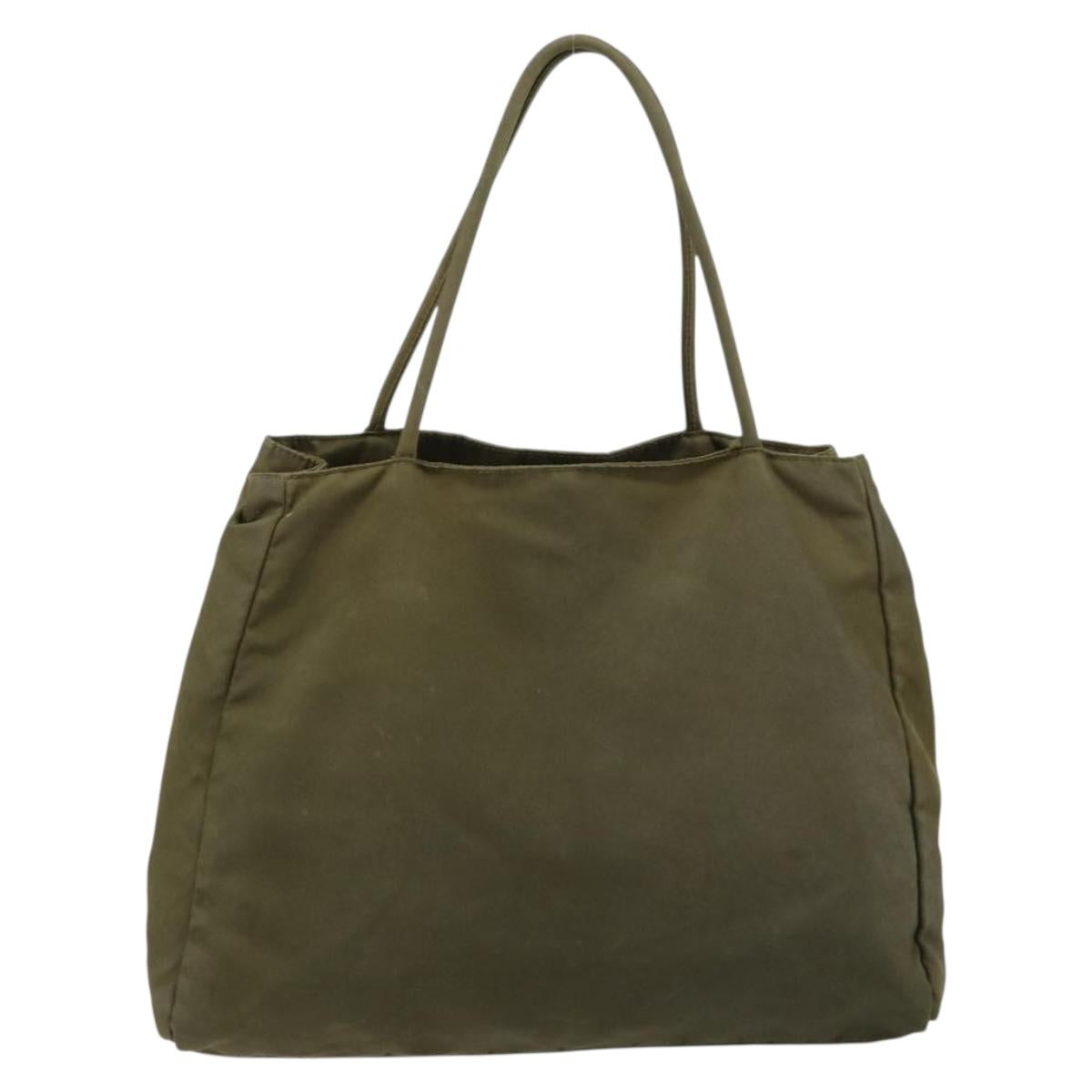 PRADA Tote Bag Nylon Khaki Auth 63975