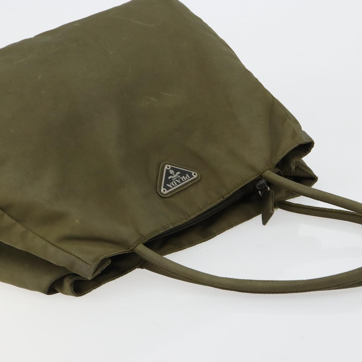 PRADA Tote Bag Nylon Khaki Auth 63975