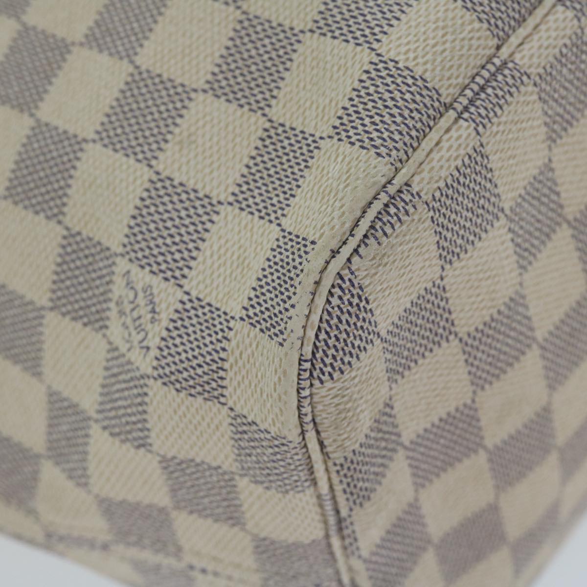 LOUIS VUITTON Damier Azur Neverfull MM Tote Bag N41605 LV Auth 64098