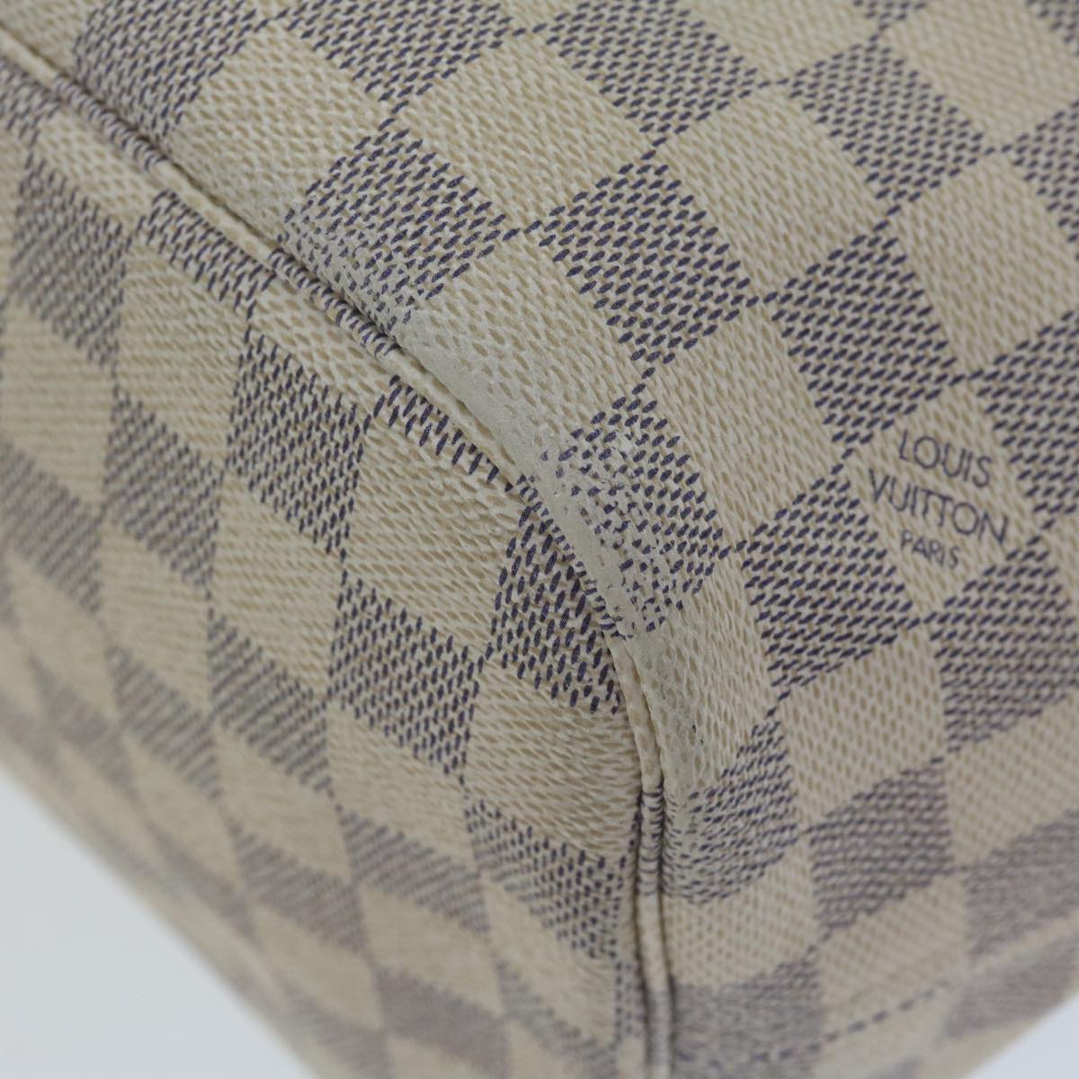 LOUIS VUITTON Damier Azur Neverfull MM Tote Bag N41605 LV Auth 64098