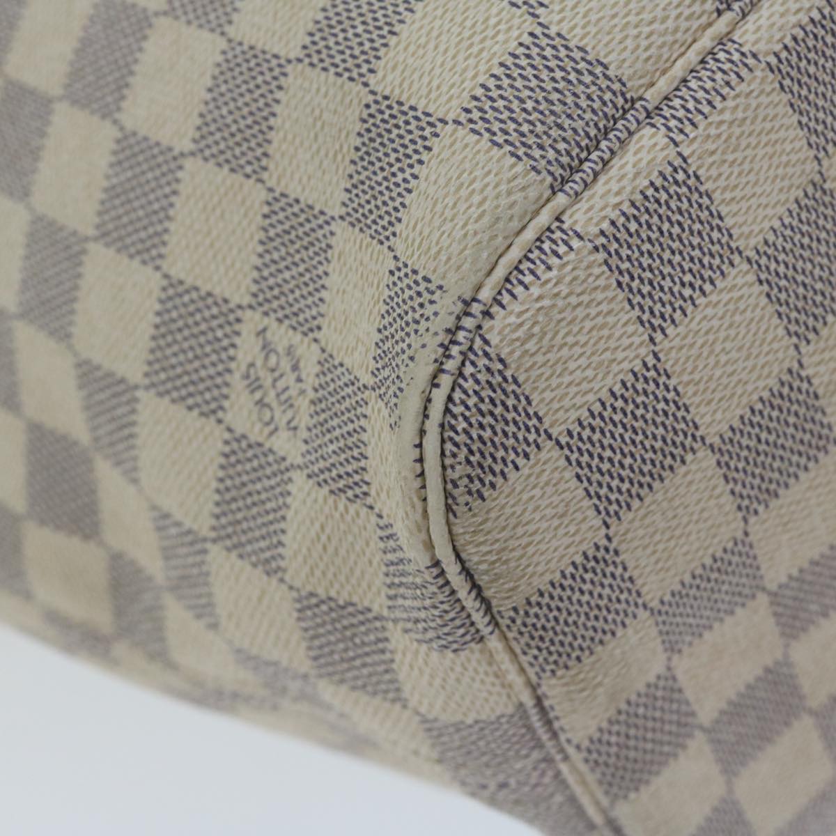 LOUIS VUITTON Damier Azur Neverfull MM Tote Bag N41605 LV Auth 64098