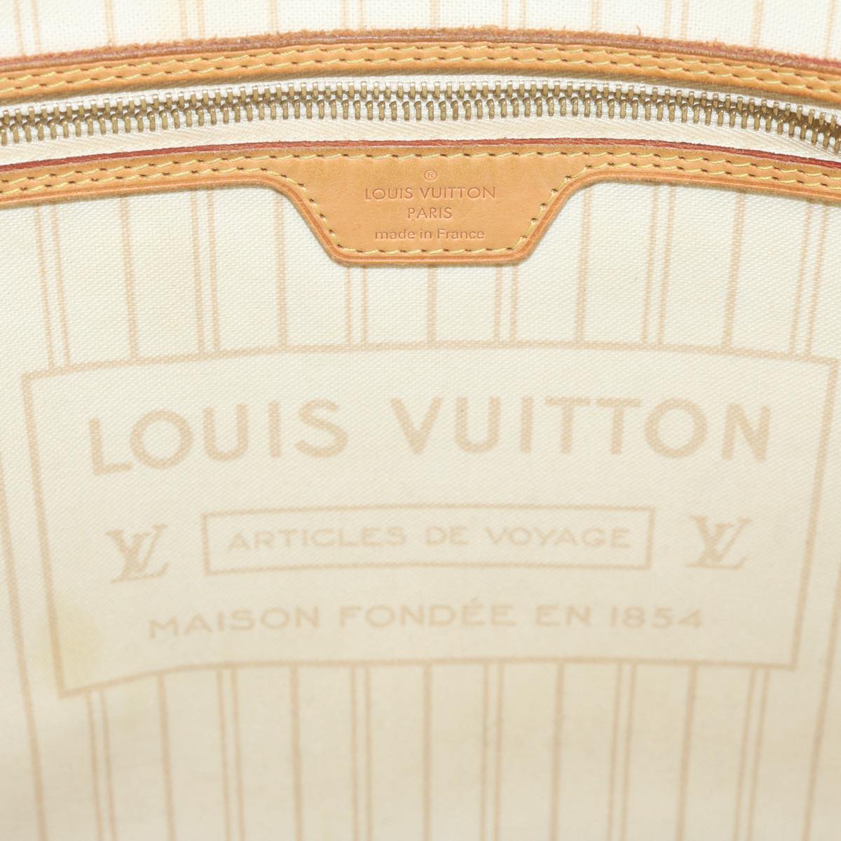 LOUIS VUITTON Damier Azur Neverfull MM Tote Bag N41605 LV Auth 64098