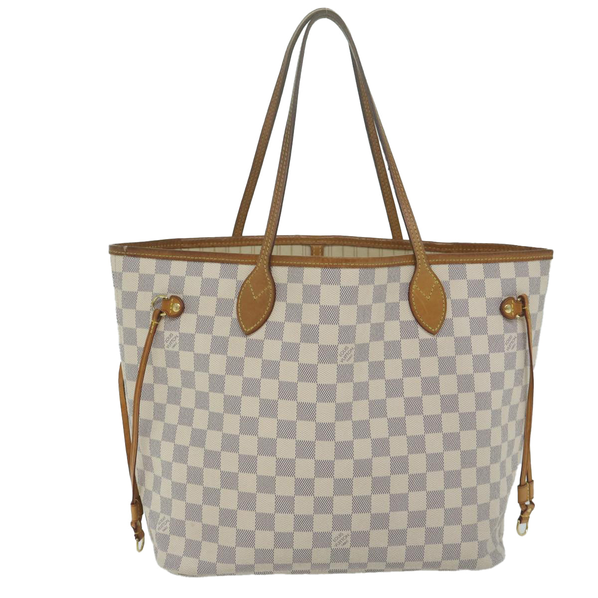 LOUIS VUITTON Damier Azur Neverfull MM Tote Bag N41605 LV Auth 64098