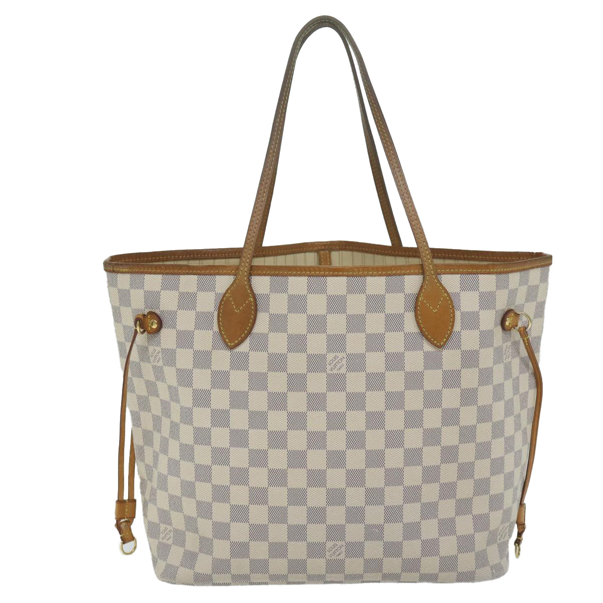 LOUIS VUITTON Damier Azur Neverfull MM Tote Bag N41605 LV Auth 64098