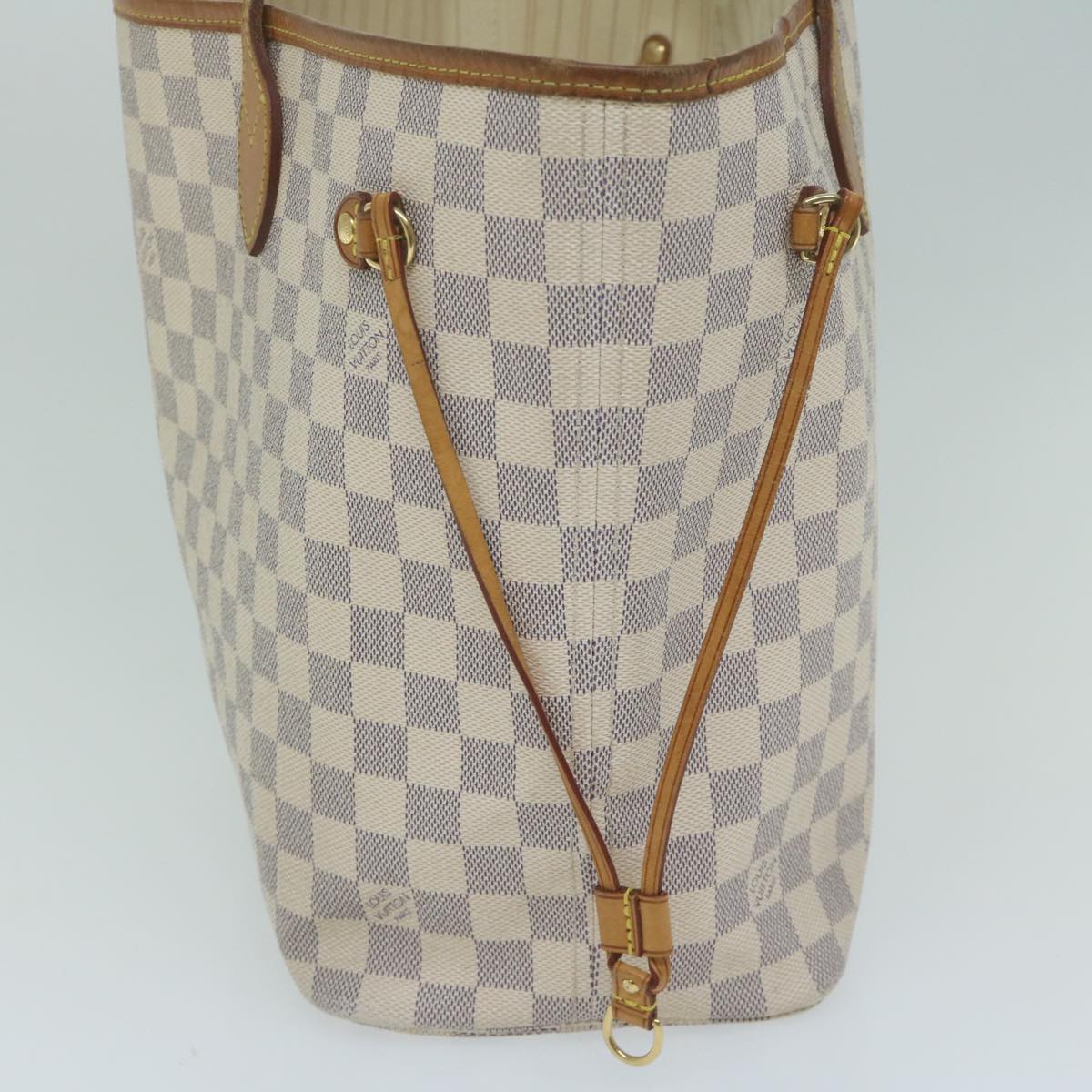 LOUIS VUITTON Damier Azur Neverfull MM Tote Bag N41605 LV Auth 64098