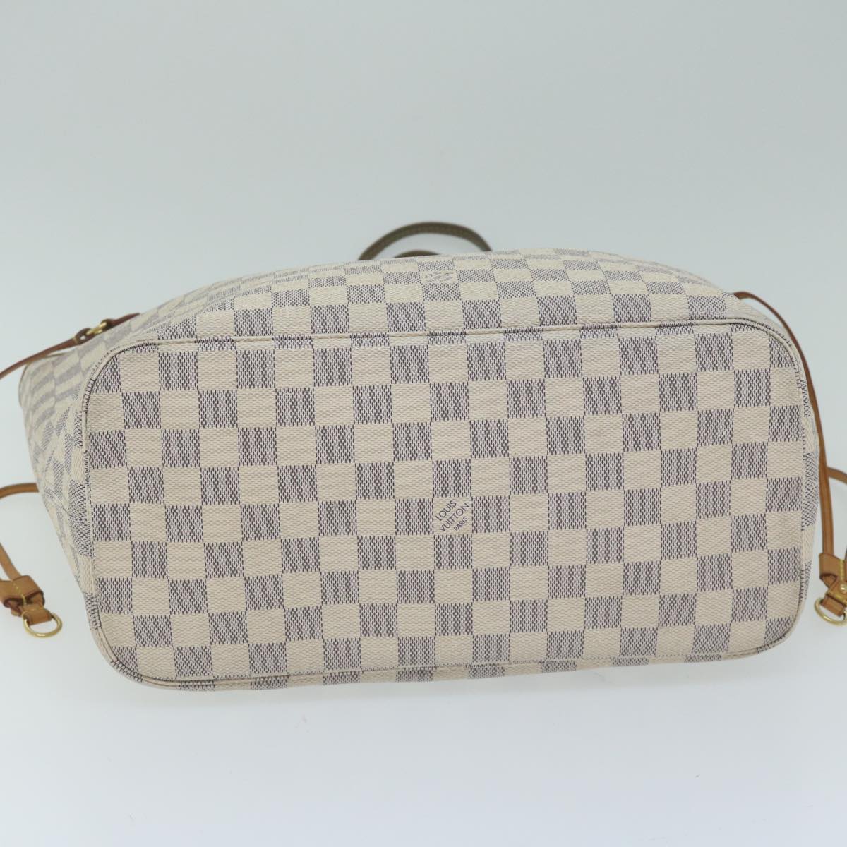 LOUIS VUITTON Damier Azur Neverfull MM Tote Bag N41605 LV Auth 64098