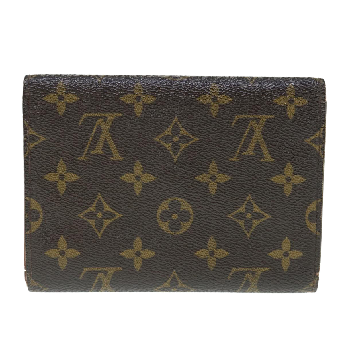 LOUIS VUITTON Monogram Porte Tresor Etui Chequier Wallet M61200 LV Auth 64121