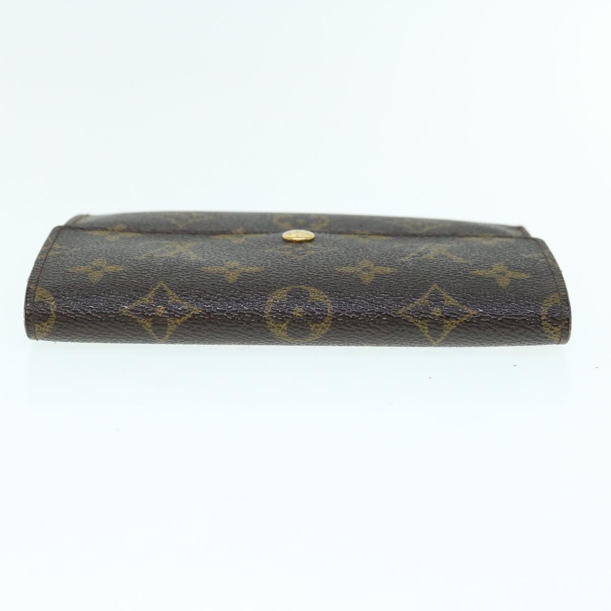 LOUIS VUITTON Monogram Porte Tresor Etui Chequier Wallet M61200 LV Auth 64121