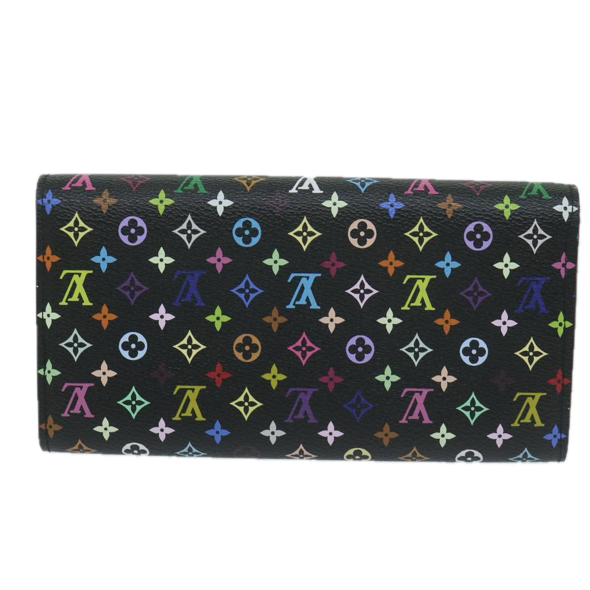 LOUIS VUITTON Monogram Multicolor PortefeuilleSarah Wallet M93747 LV Auth 64130