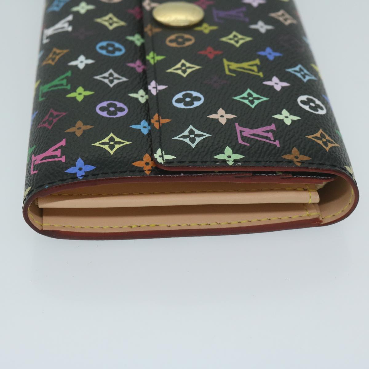 LOUIS VUITTON Monogram Multicolor PortefeuilleSarah Wallet M93747 LV Auth 64130